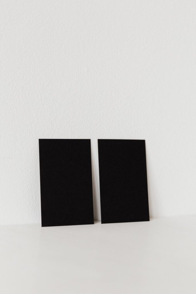 Elegant printed business card mockup