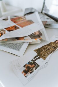 Magazine pages showing professional layout design