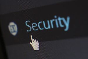 Digital security and data protection concept on screen